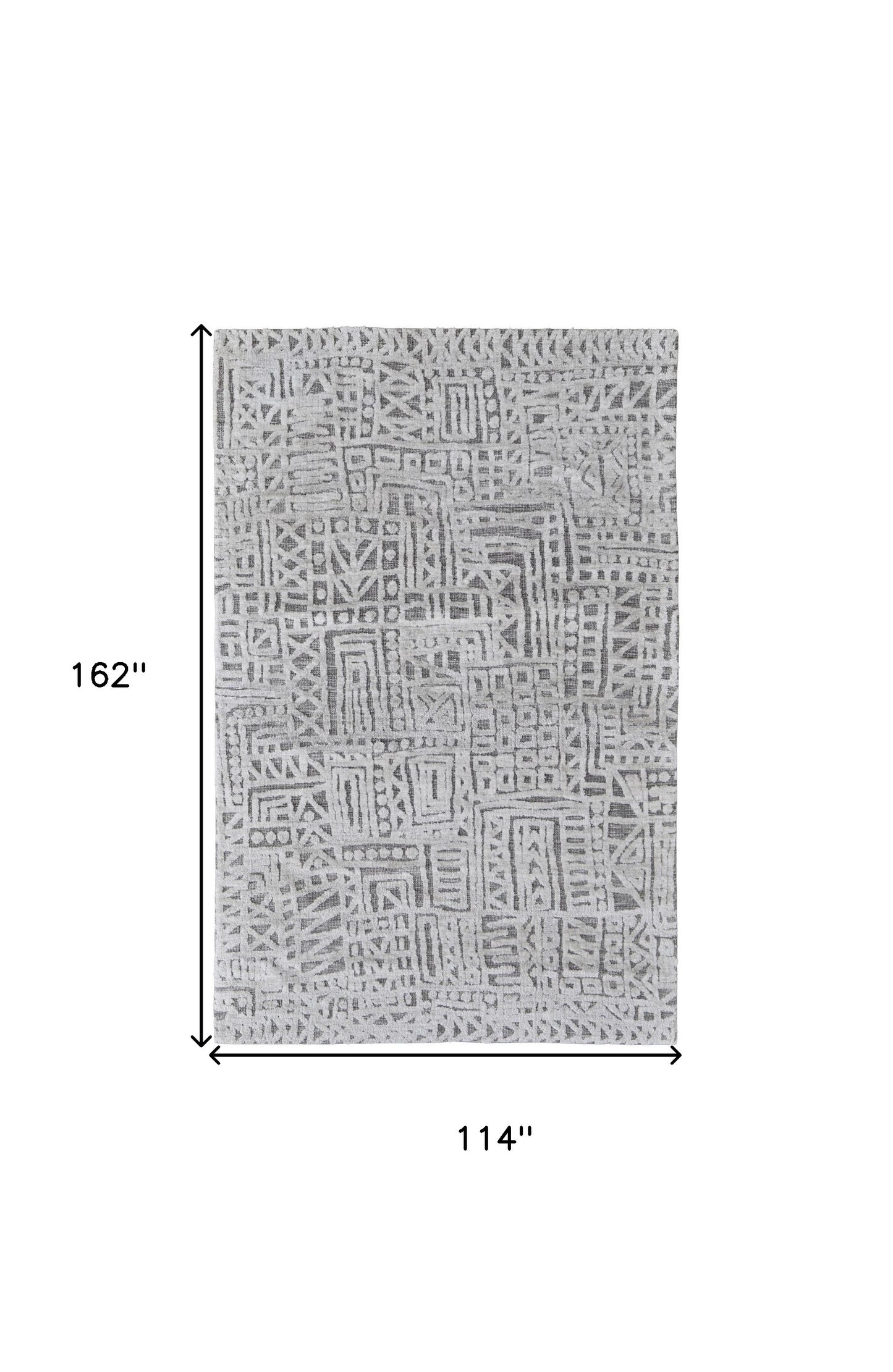 4' X 6' Gray And Silver Geometric Stain Resistant Area Rug