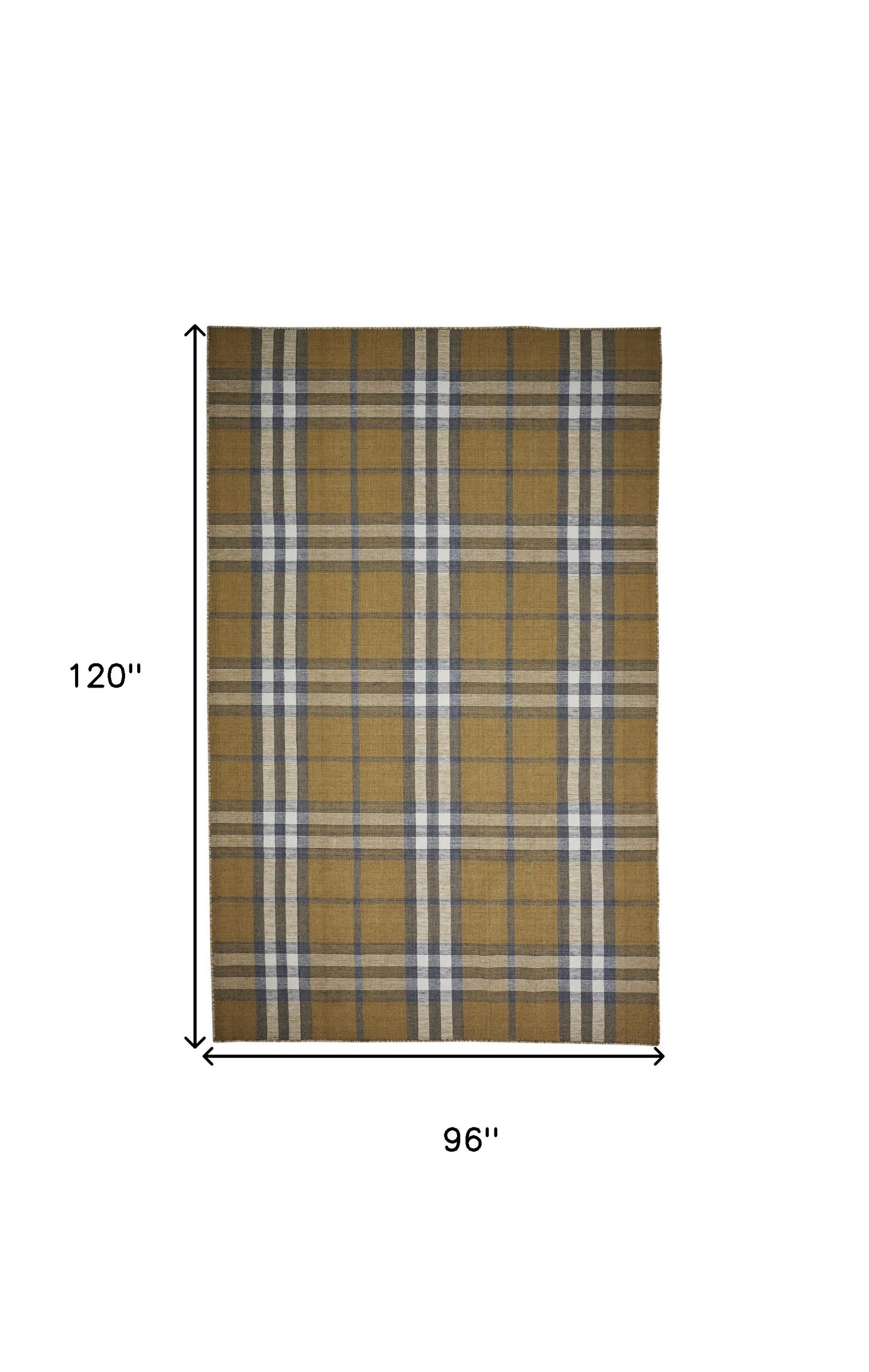 5' X 8' Ivory Blue And Black Abstract Hand Woven Stain Resistant Area Rug