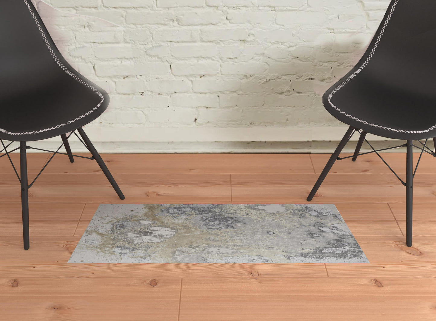 9' x 12' Gray Abstract Area Rug