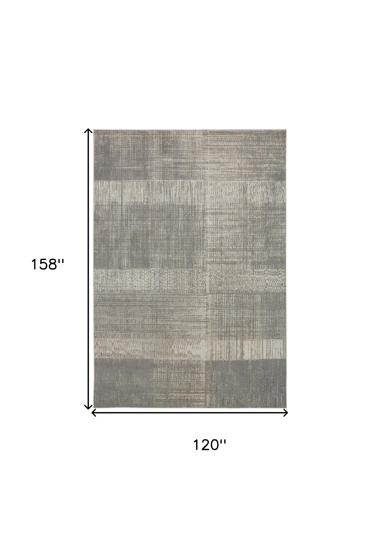 5' X 8' Gray And Ivory Abstract Stain Resistant Area Rug