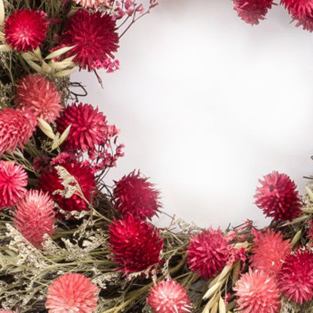 21" Pink and Green Artificial Twig Wreath