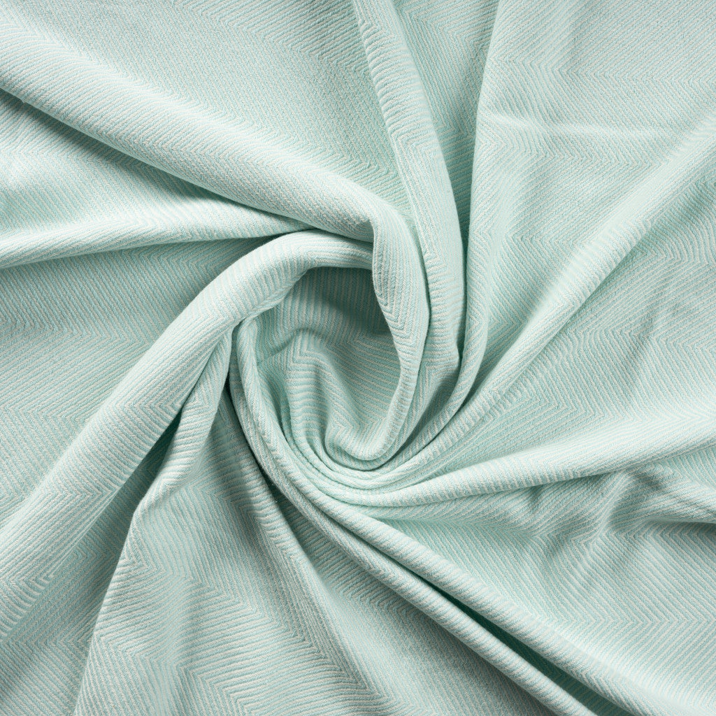 Gray Woven Cotton Herringbone Throw Blanket