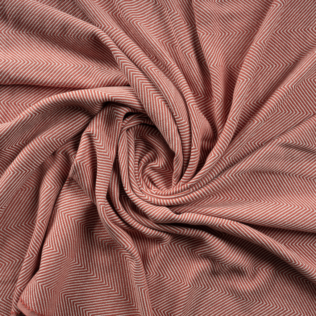 Gray Woven Cotton Herringbone Throw Blanket