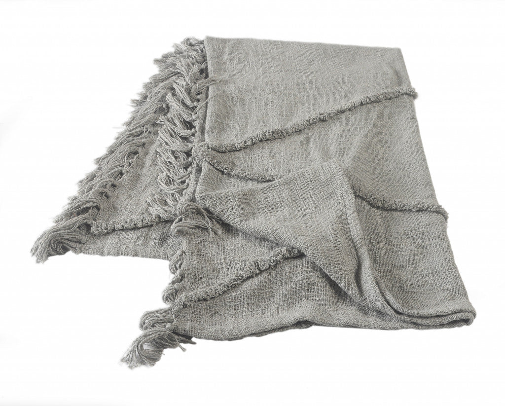 Orange Woven Cotton Solid Color Throw Blanket