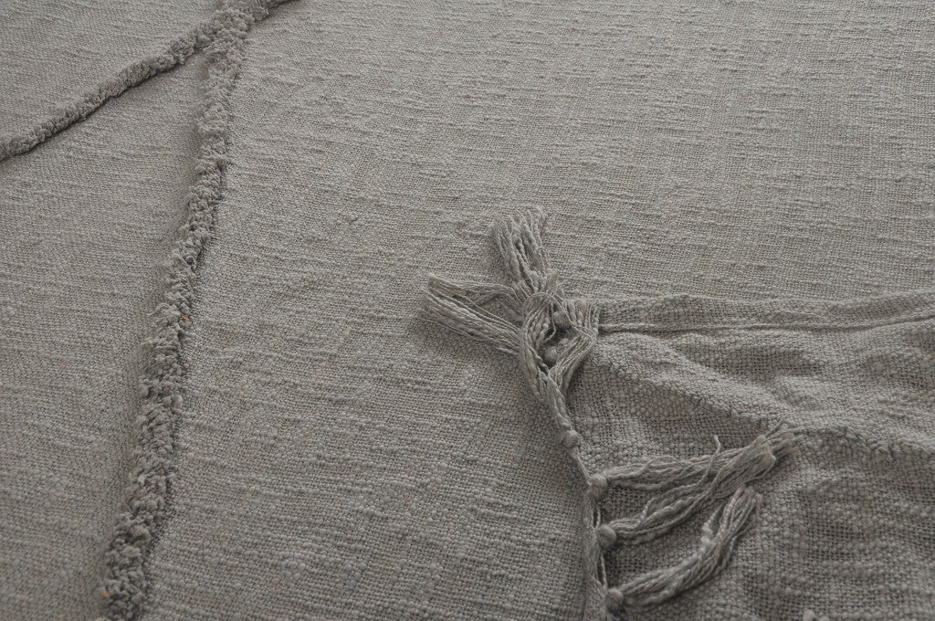 Orange Woven Cotton Solid Color Throw Blanket