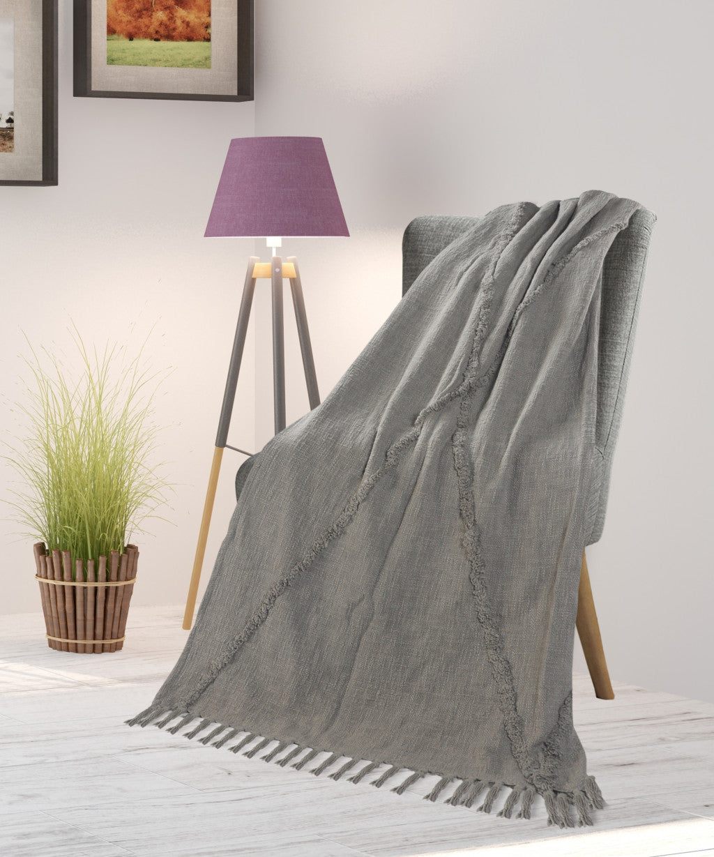 Orange Woven Cotton Solid Color Throw Blanket