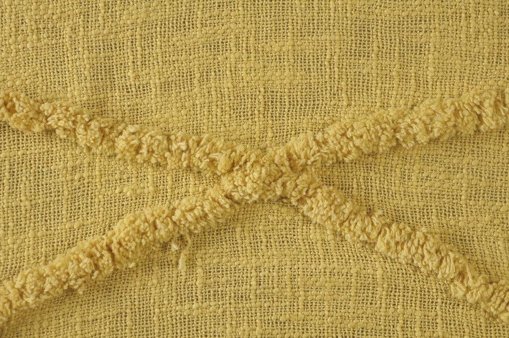 Orange Woven Cotton Solid Color Throw Blanket