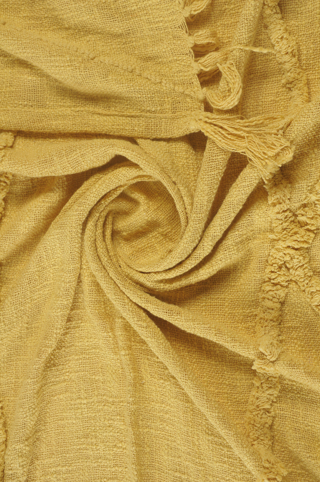Orange Woven Cotton Solid Color Throw Blanket