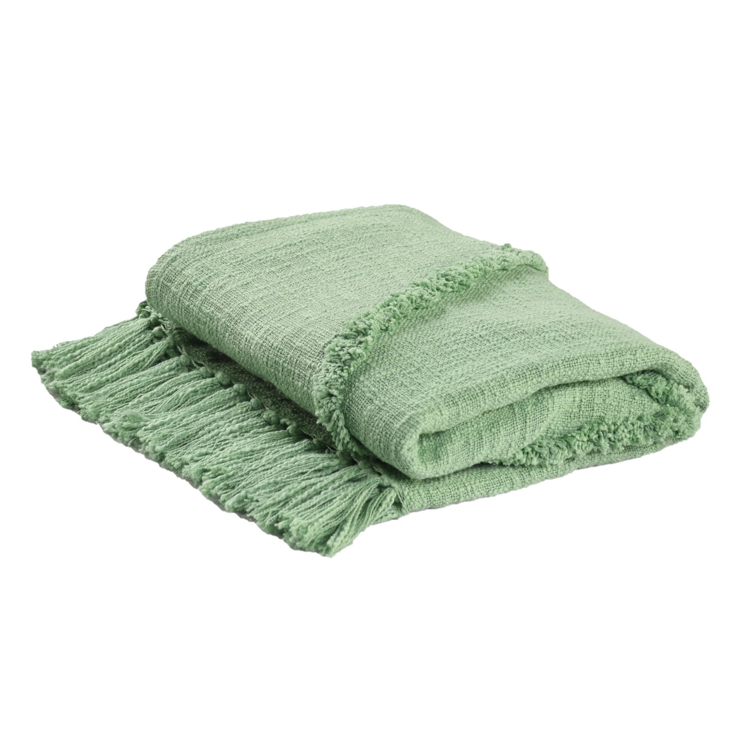 Orange Woven Cotton Solid Color Throw Blanket