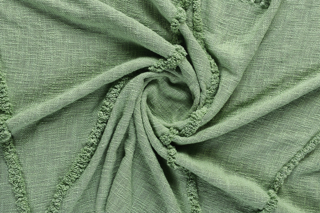 Orange Woven Cotton Solid Color Throw Blanket