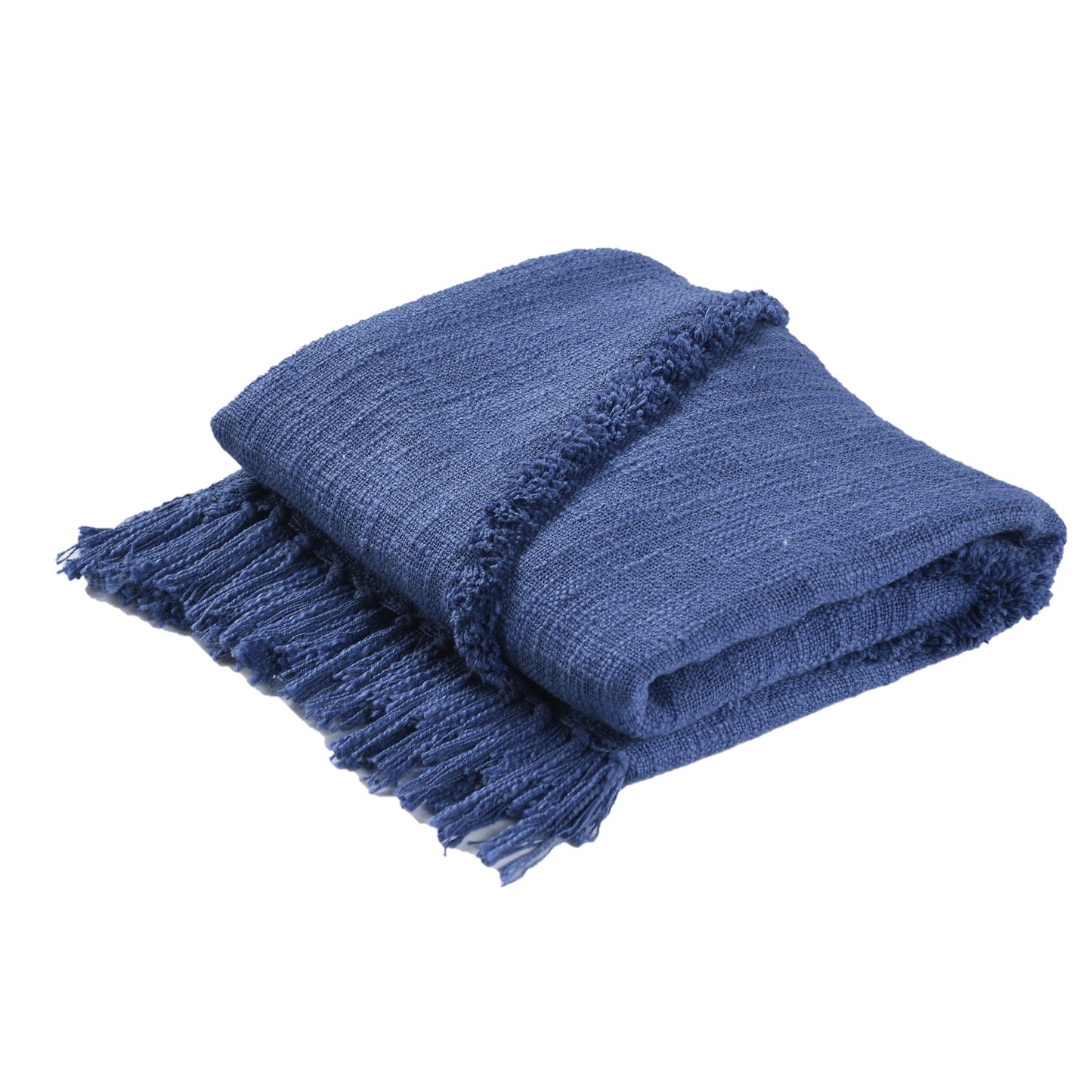 Orange Woven Cotton Solid Color Throw Blanket