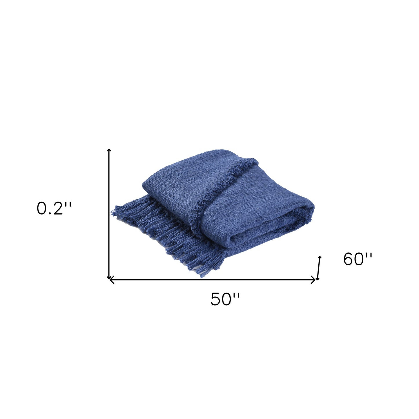 Orange Woven Cotton Solid Color Throw Blanket