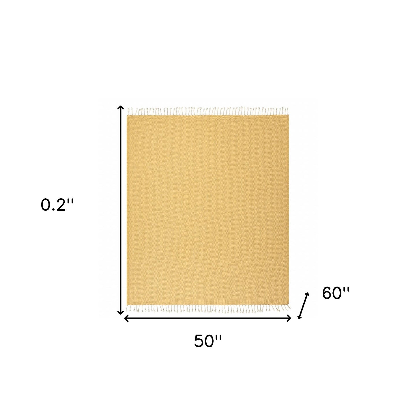 Blue and White Woven Cotton Geometric Throw Blanket