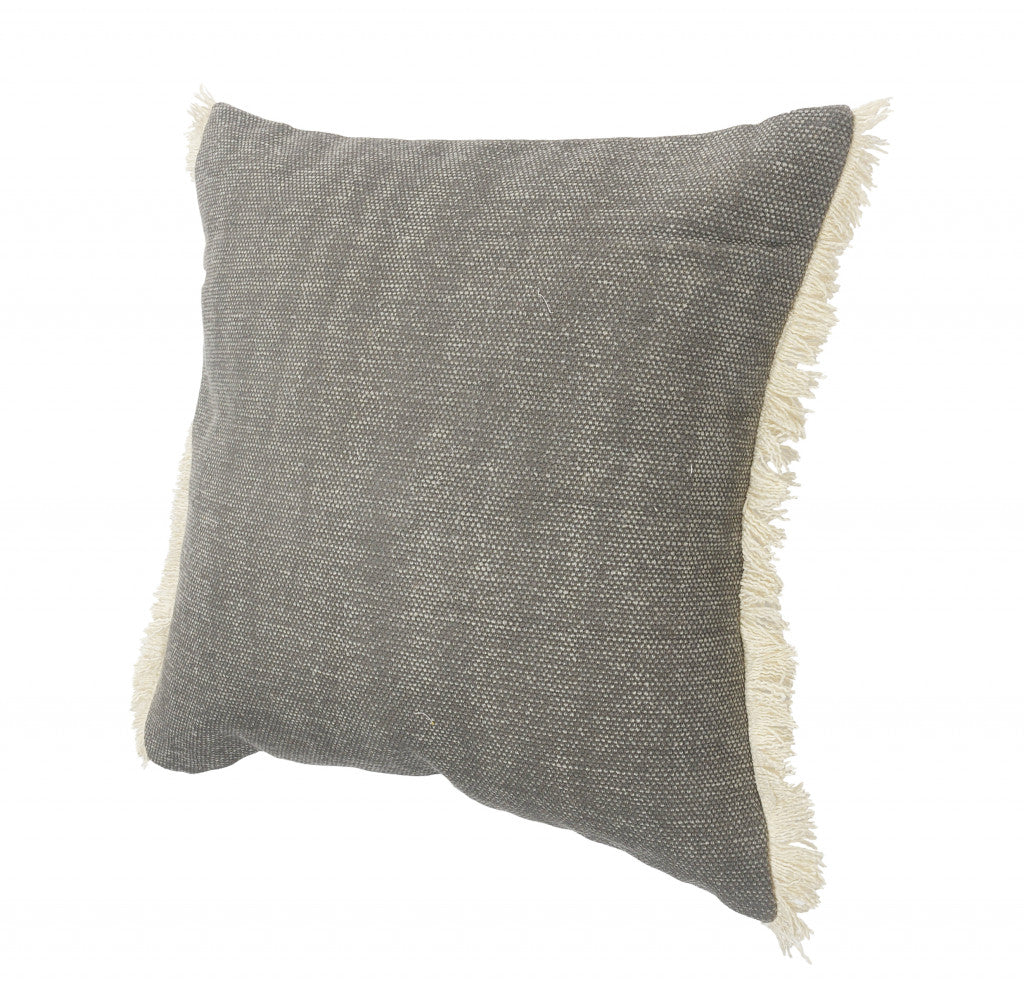 14" X 36" Orange And Tan 100% Cotton Zippered Pillow