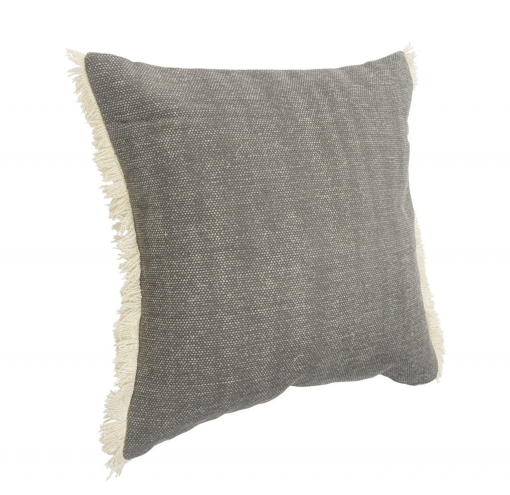 14" X 36" Orange And Tan 100% Cotton Zippered Pillow