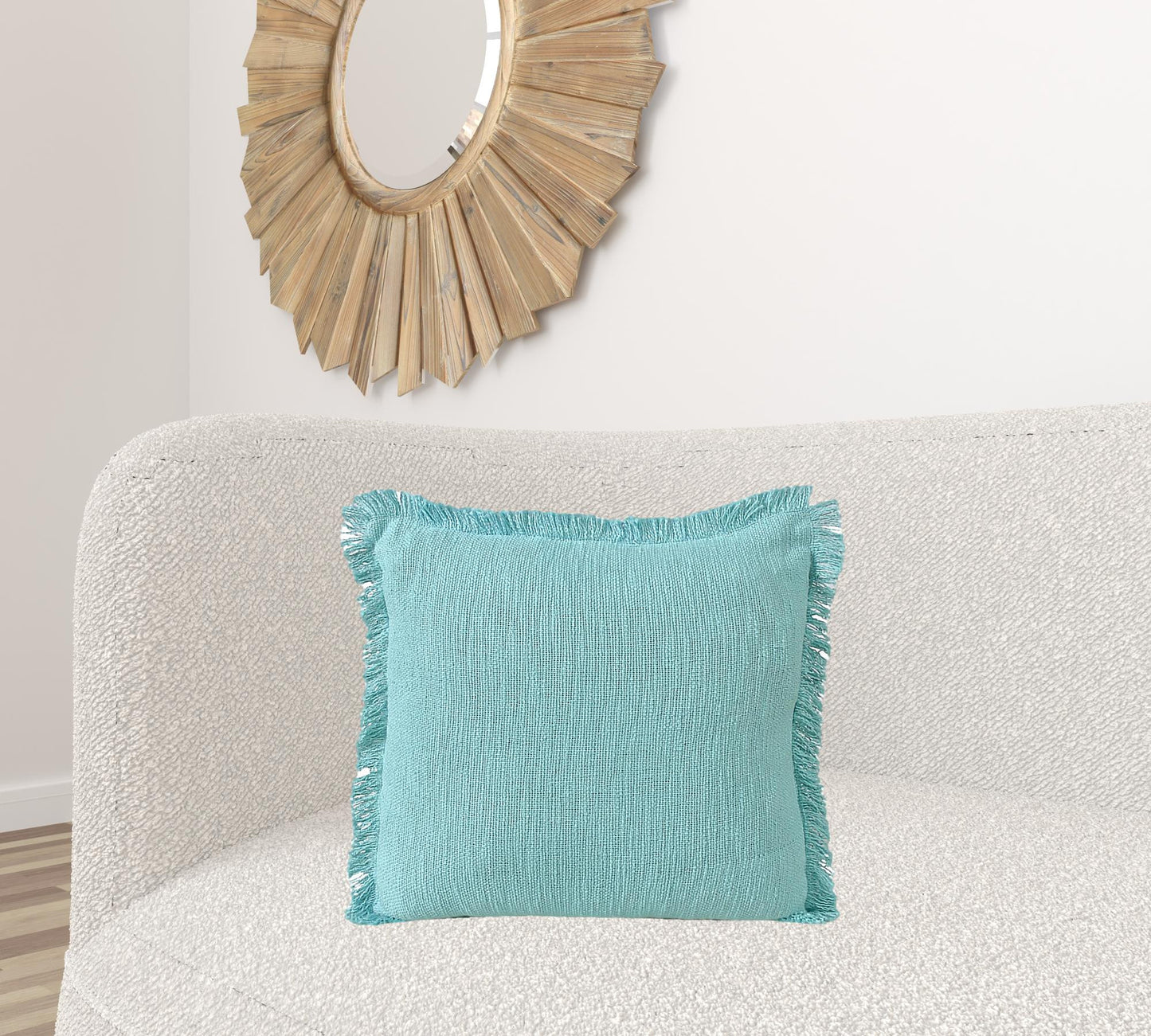 20" X 20" Micro Gray 100% Cotton Zippered Pillow