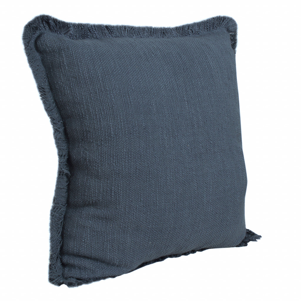 20" X 20" Micro Gray 100% Cotton Zippered Pillow
