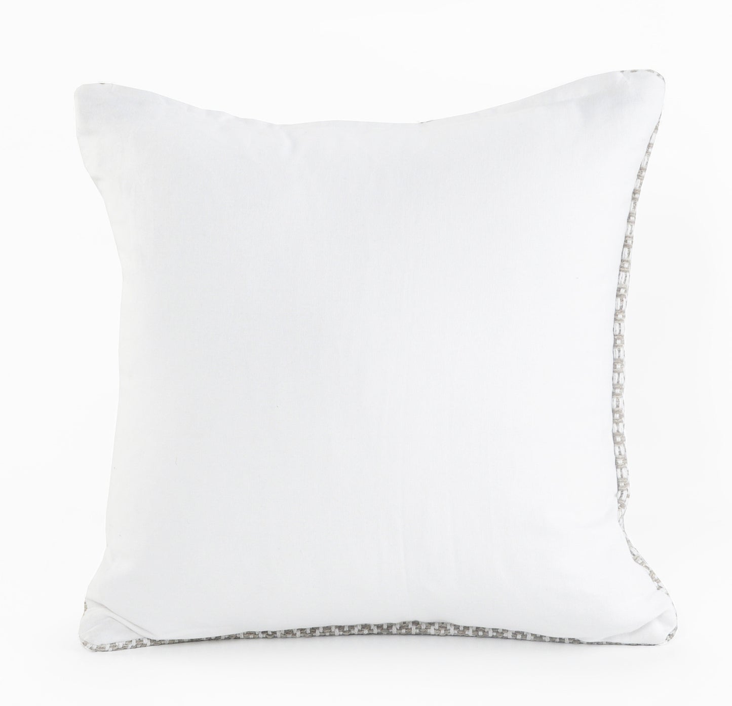 18" X 18" Navy And White 100% Cotton Geometric Zippered Pillow