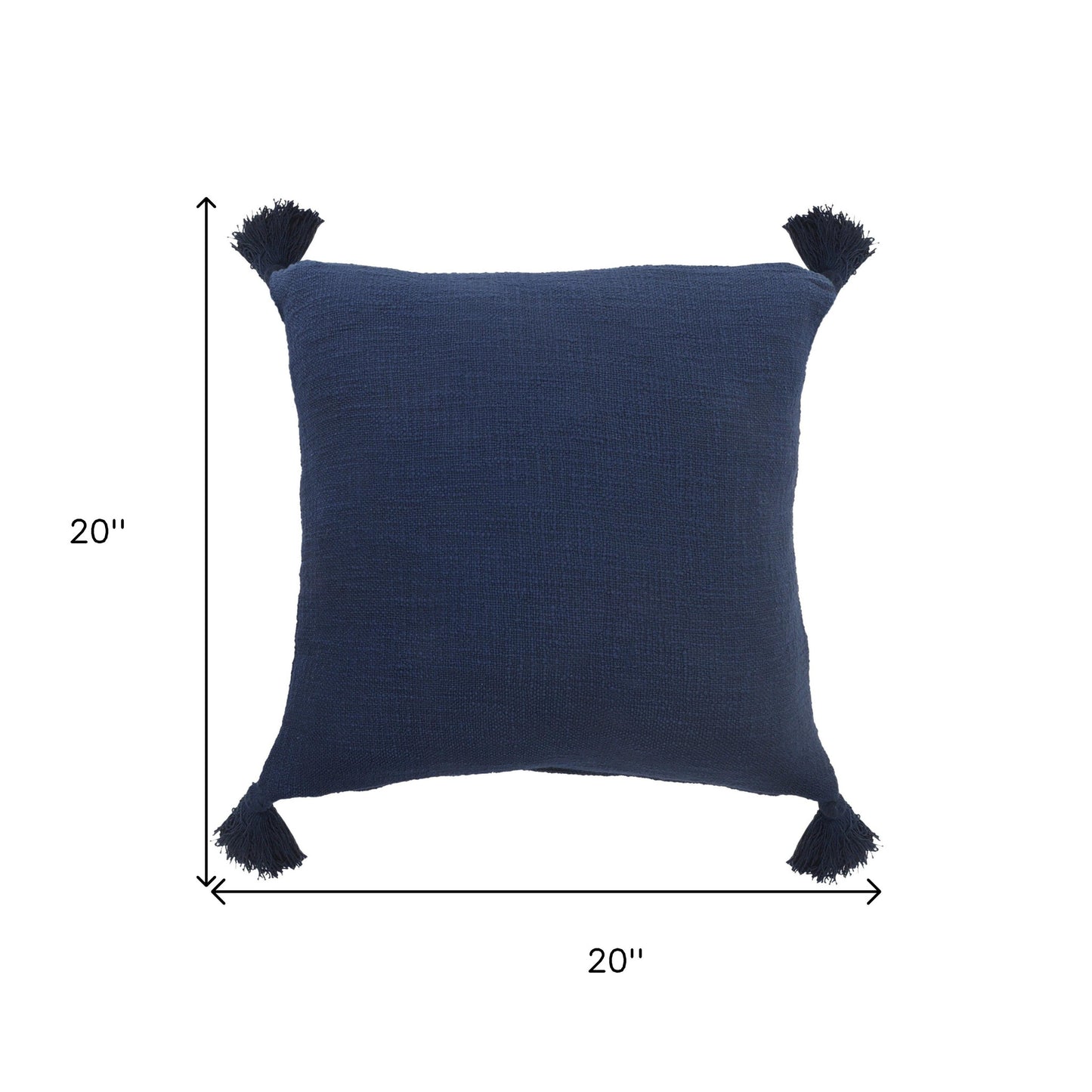 14" X 36" Jet Black 100% Cotton Zippered Pillow