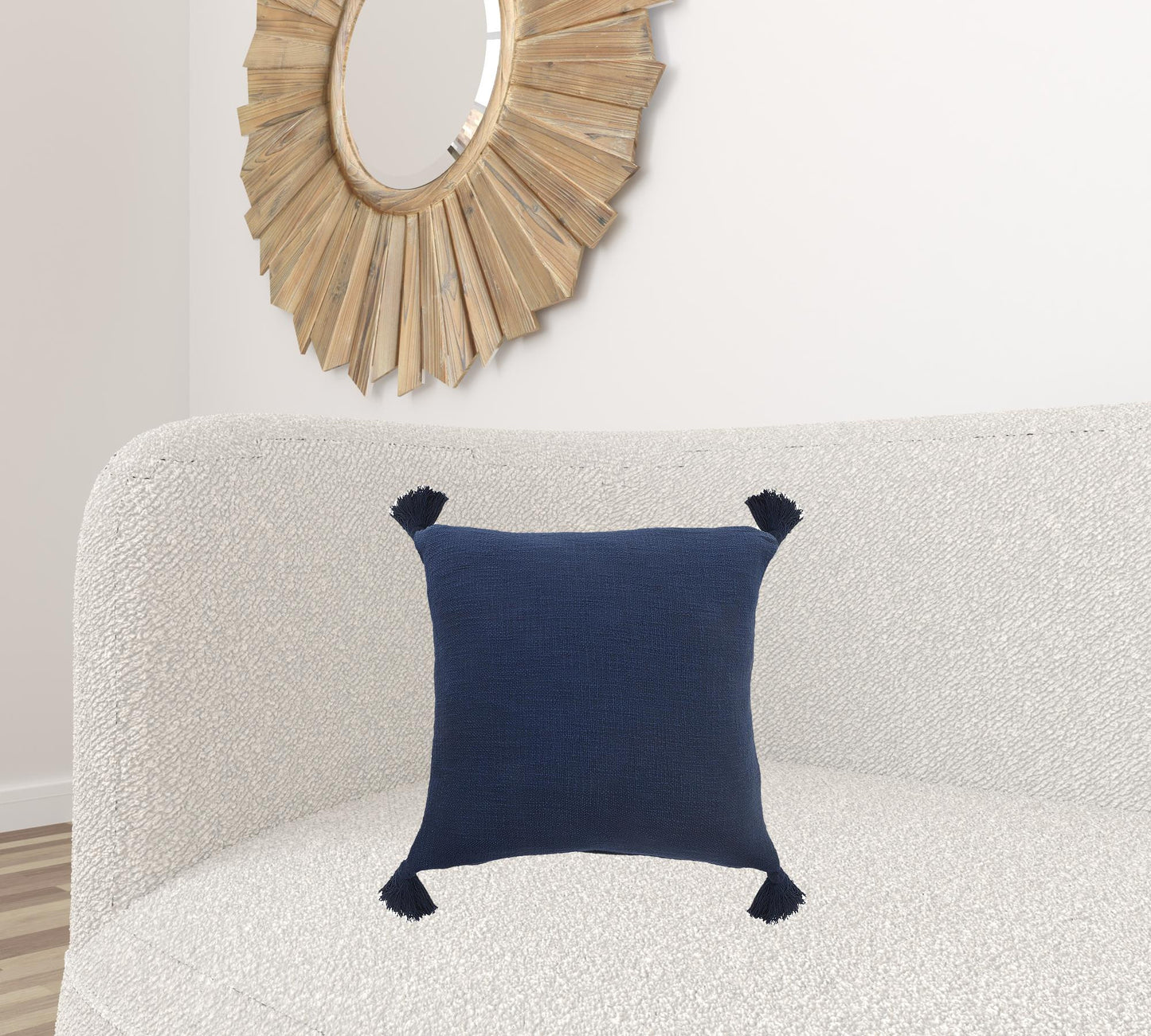 14" X 36" Jet Black 100% Cotton Zippered Pillow
