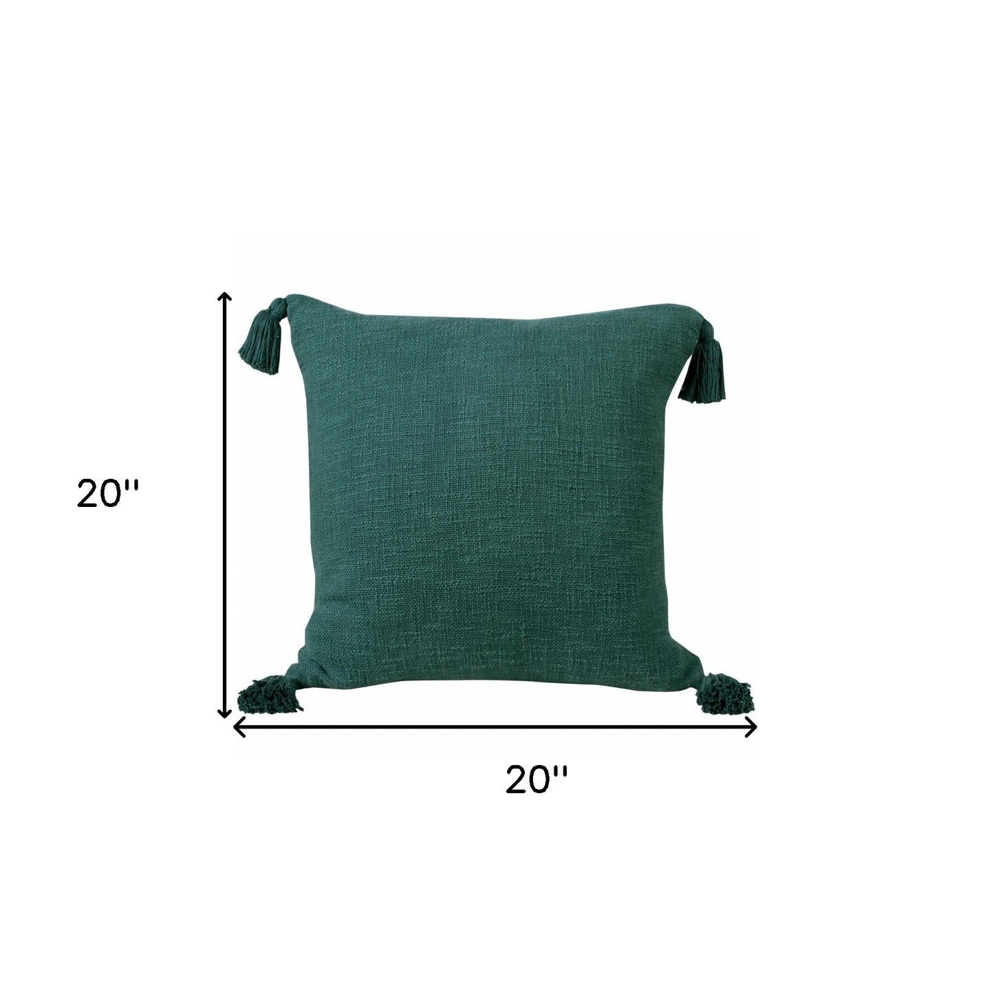 14" X 36" Jet Black 100% Cotton Zippered Pillow
