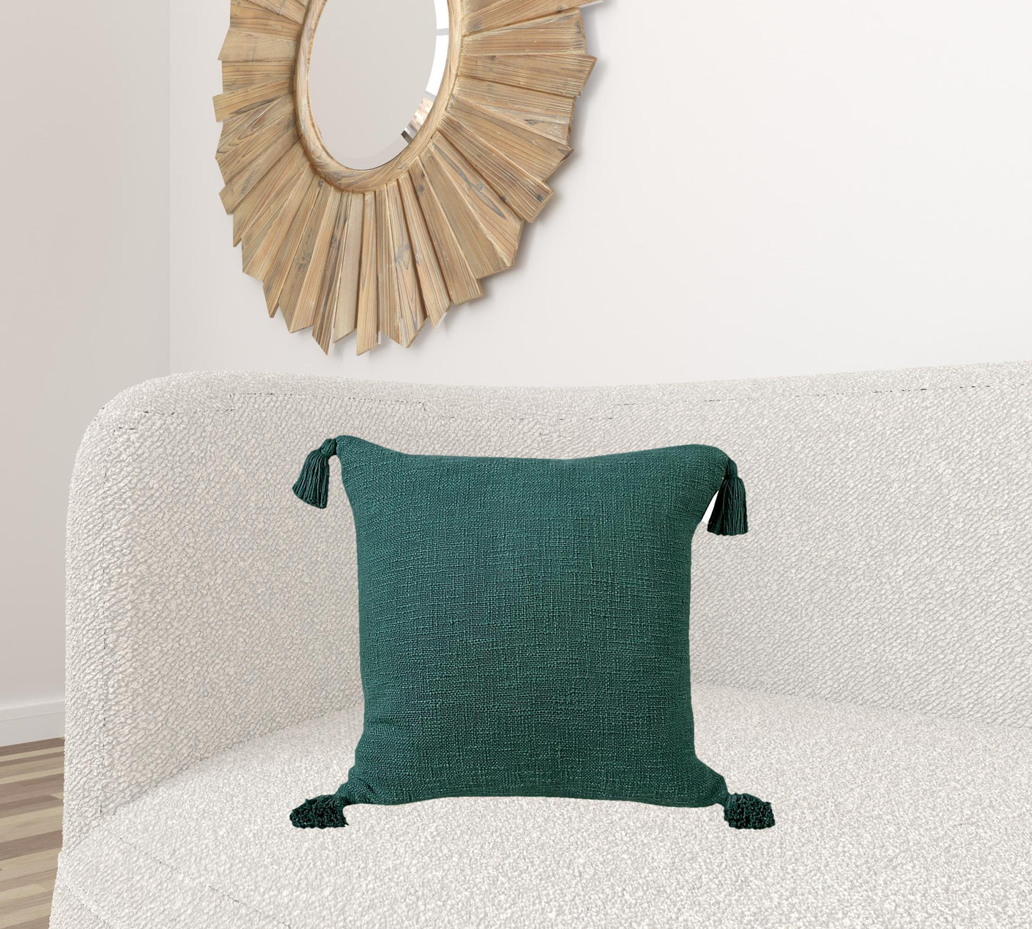 14" X 36" Jet Black 100% Cotton Zippered Pillow