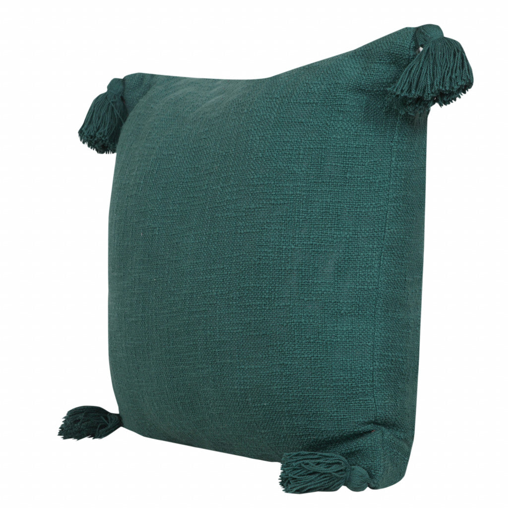 14" X 36" Jet Black 100% Cotton Zippered Pillow