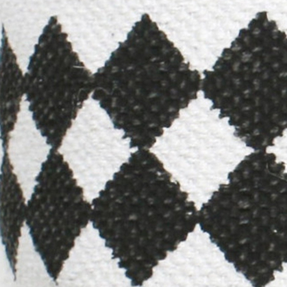 20" X 20" Black And White 100% Cotton Geometric Zippered Pillow