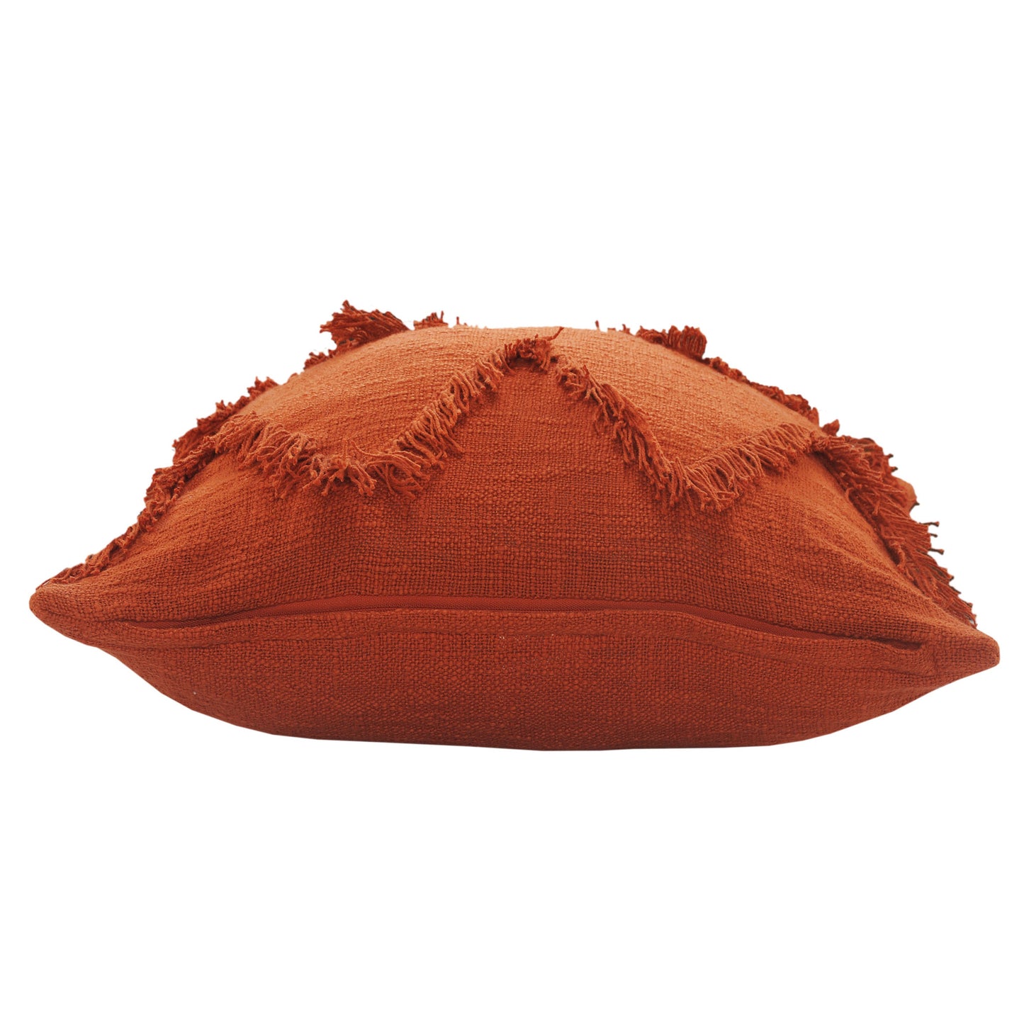 14" X 36" Orange 100% Cotton Zippered Pillow
