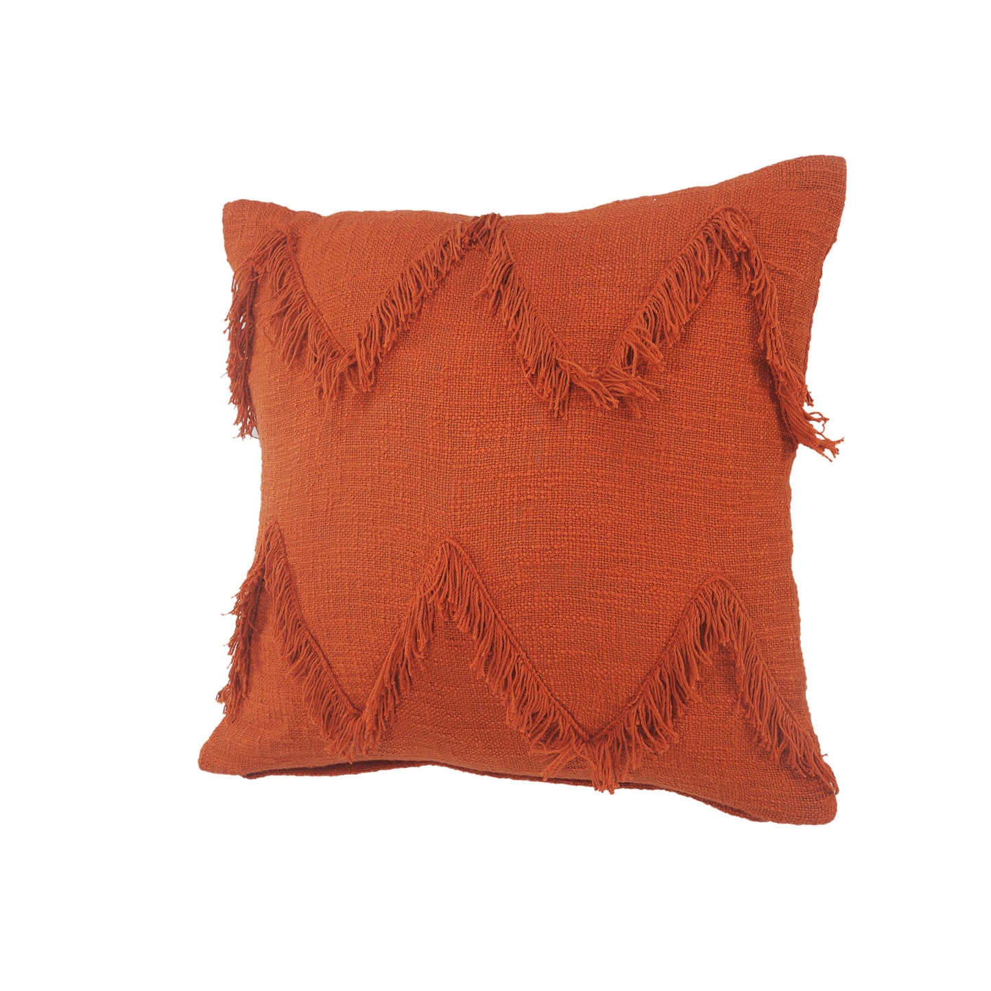 14" X 36" Orange 100% Cotton Zippered Pillow