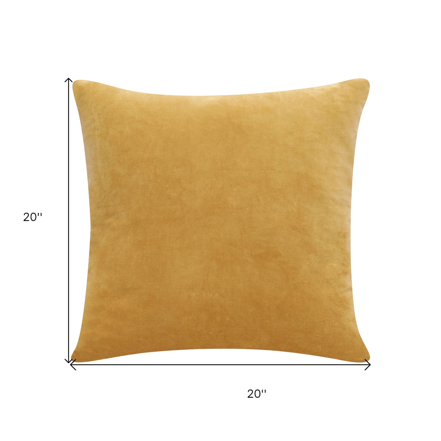 20" X 20" Black 100% Cotton Zippered Pillow