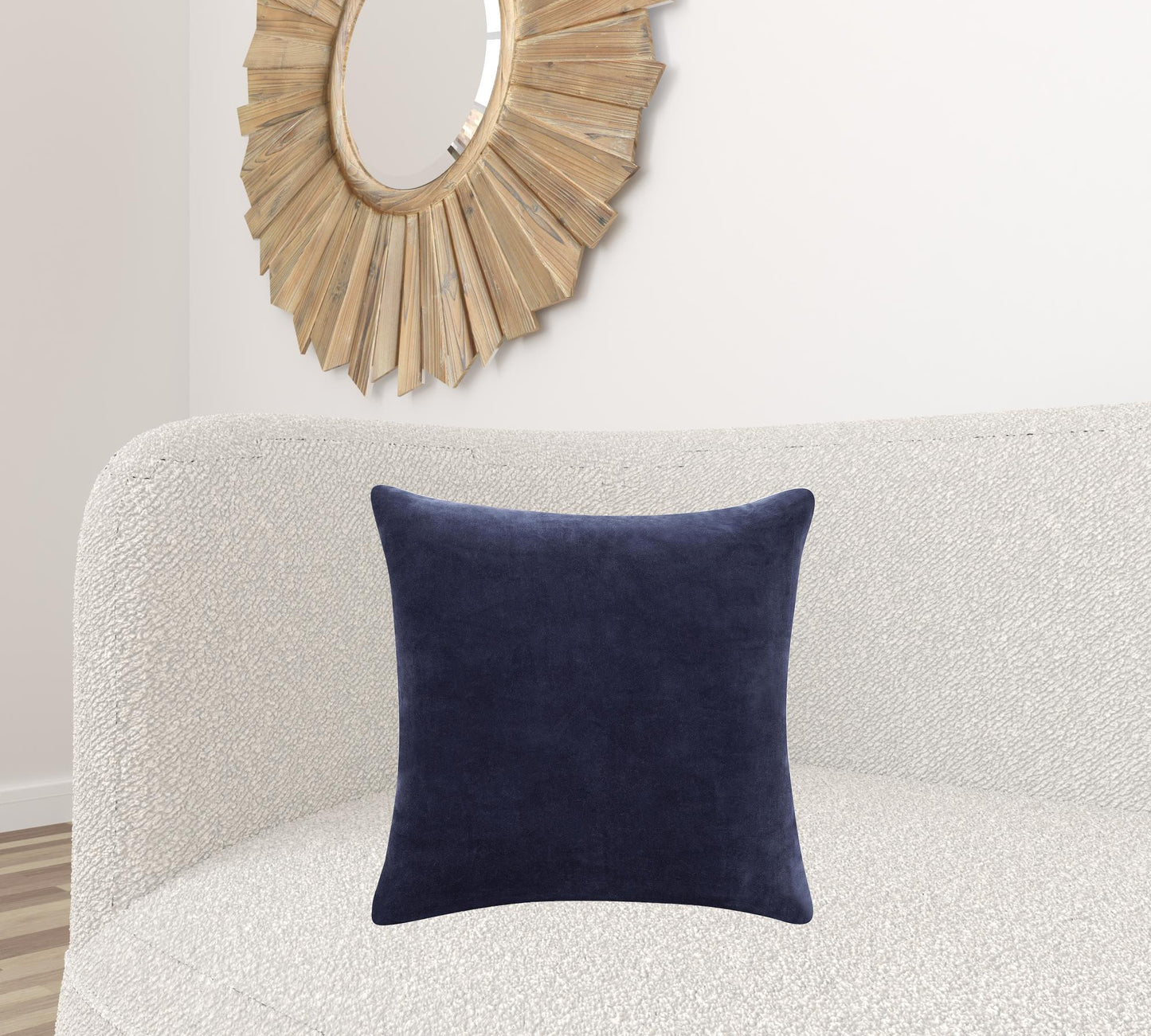20" X 20" Black 100% Cotton Zippered Pillow