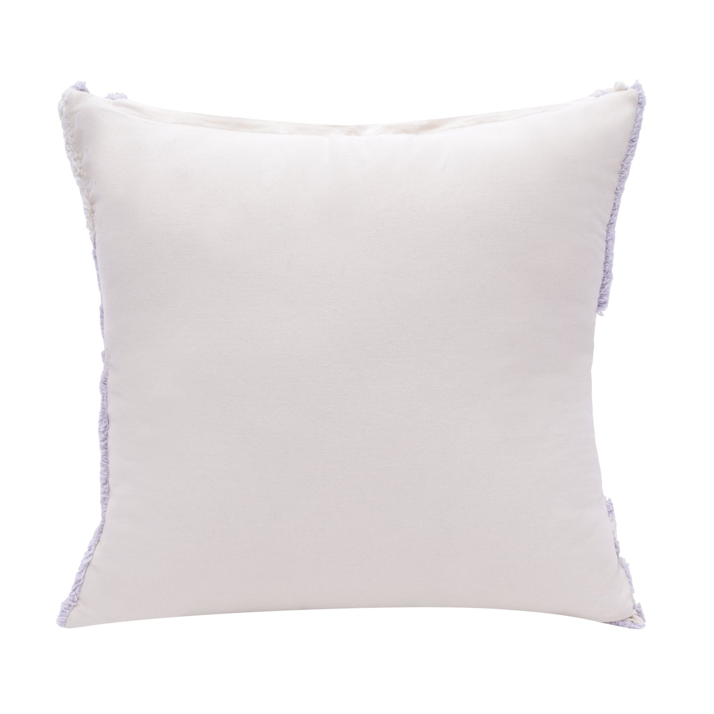 22" X 22" Cream And White 100% Cotton Striped Zippered Pillow