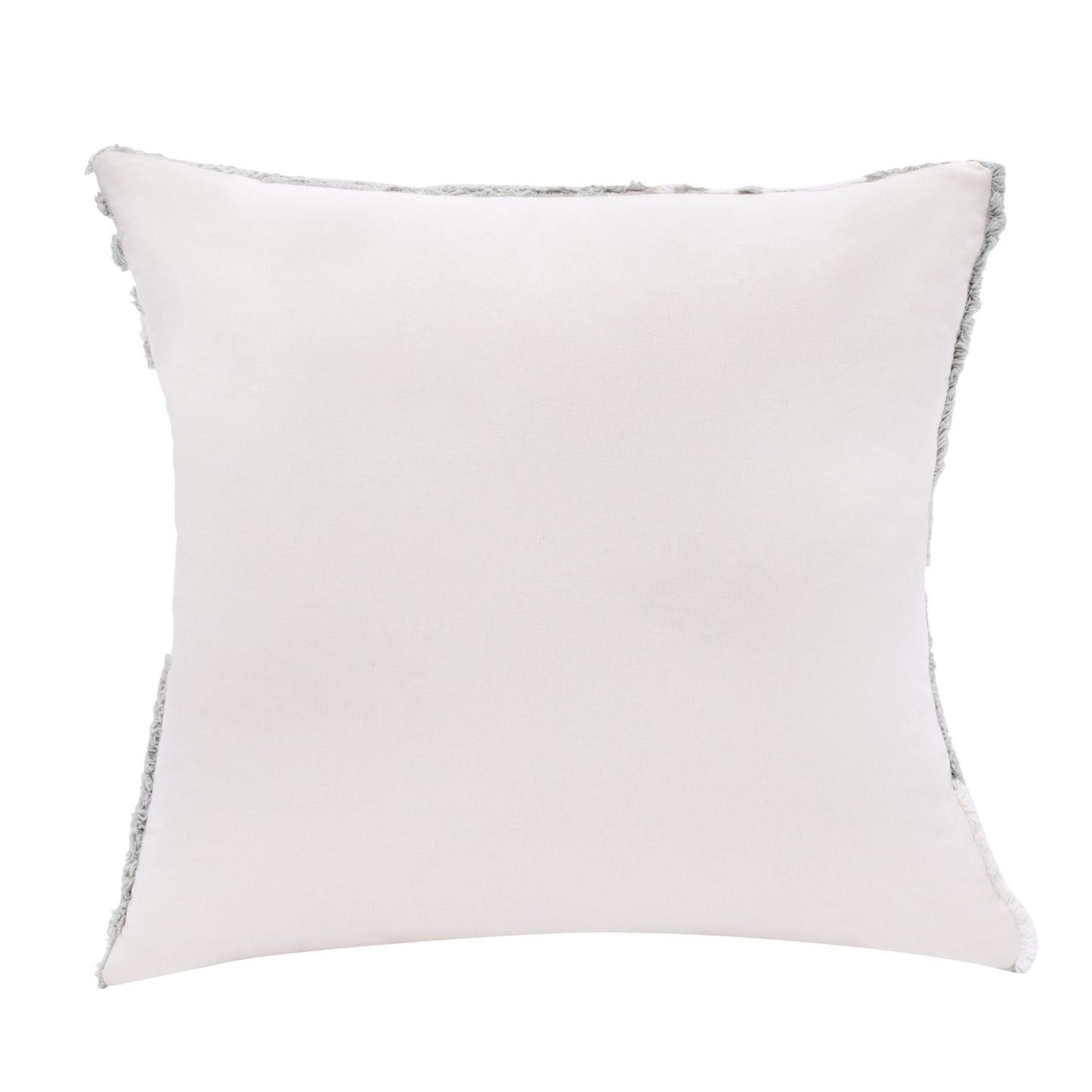 22" X 22" Cream And White 100% Cotton Striped Zippered Pillow