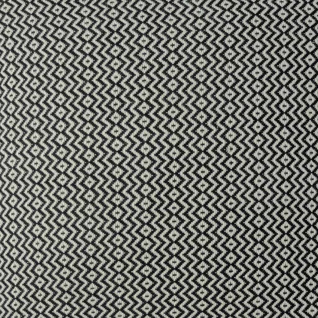 18" X 18" Light Blue 100% Cotton Geometric Zippered Pillow