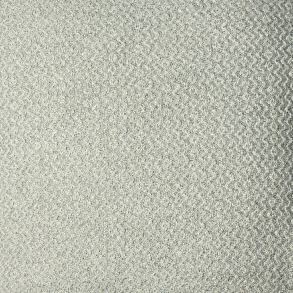 18" X 18" Light Blue 100% Cotton Geometric Zippered Pillow
