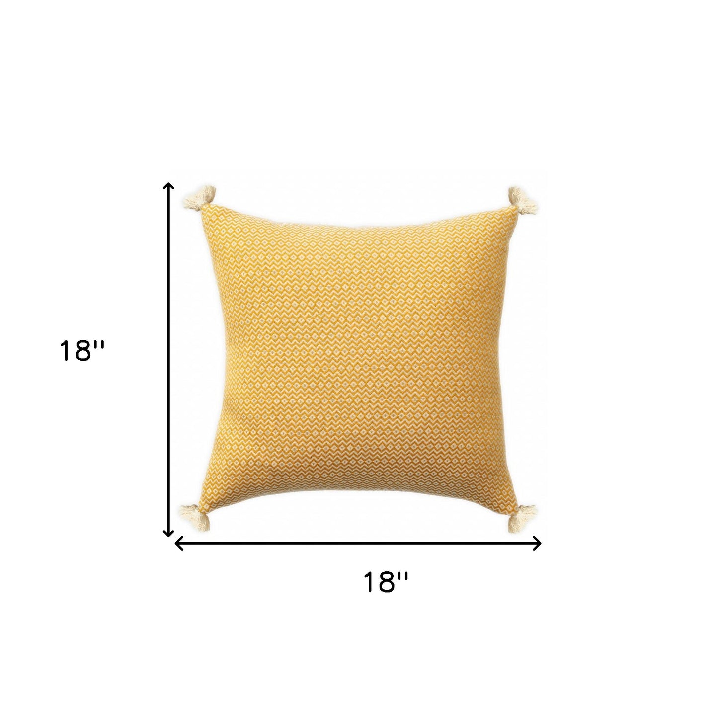 18" X 18" Light Blue 100% Cotton Geometric Zippered Pillow