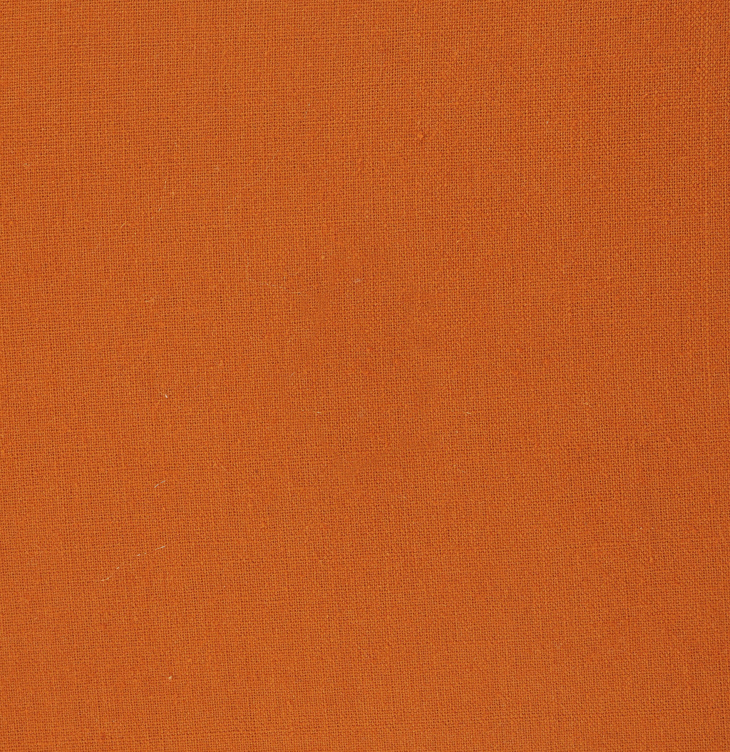 20" X 20" Burnt Orange 100% Cotton Zippered Pillow