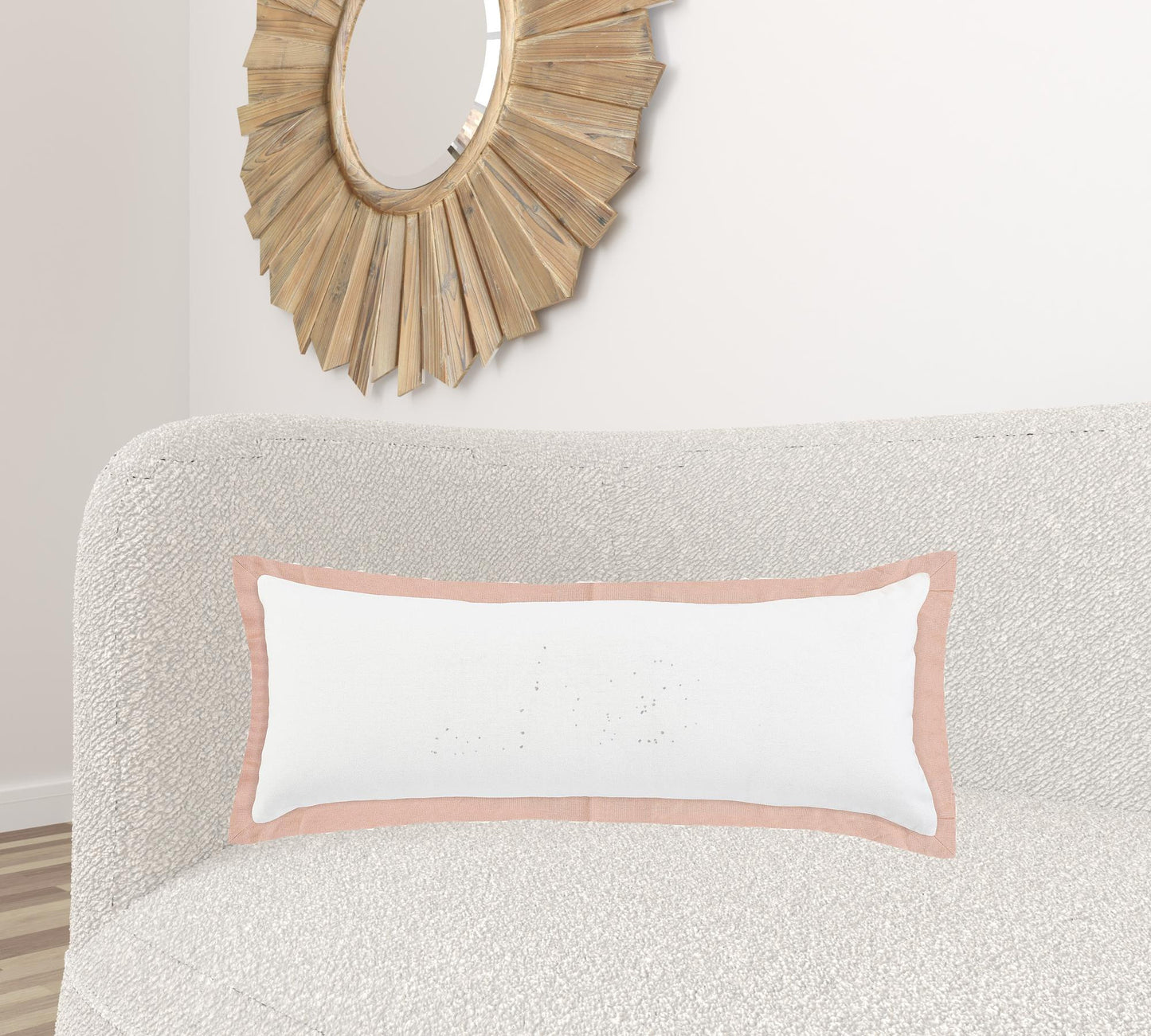 20" X 20" White And Black 100% Cotton Geometric Zippered Pillow