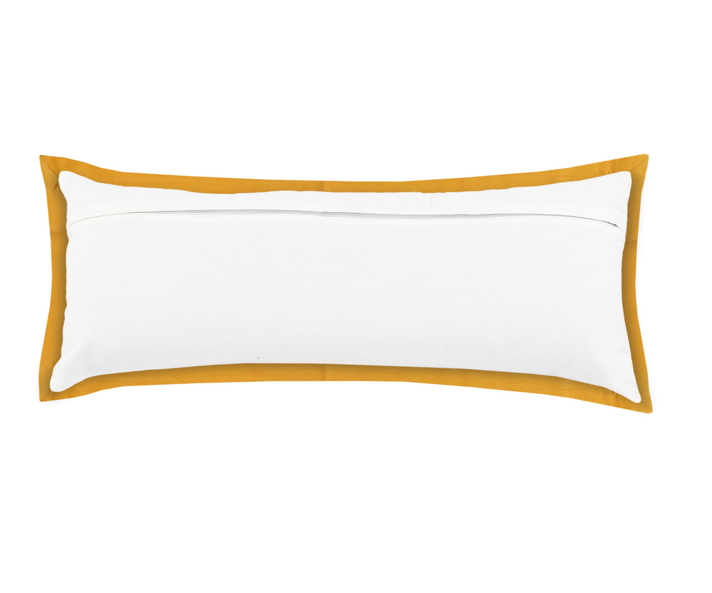 20" X 20" White And Black 100% Cotton Geometric Zippered Pillow