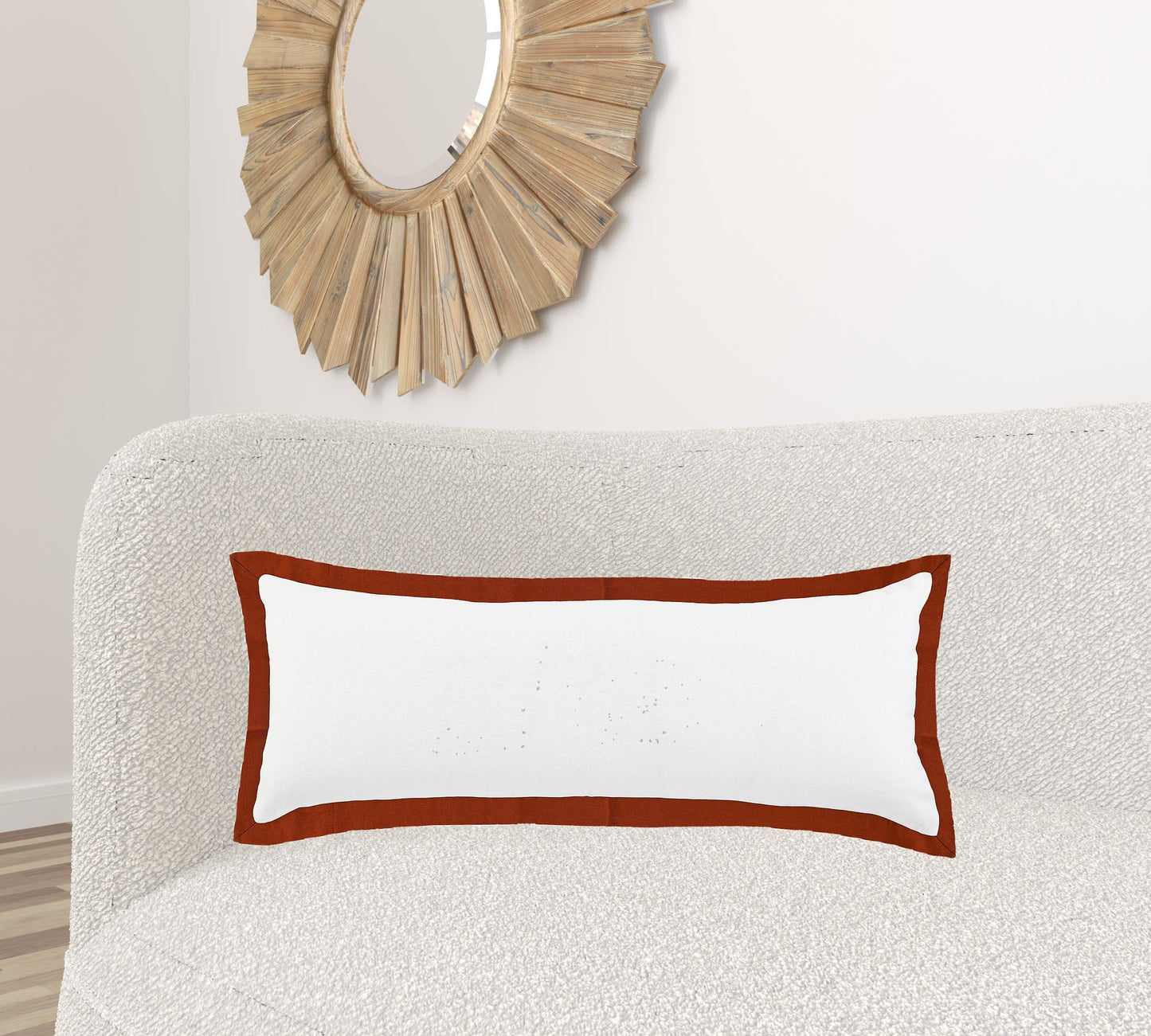 20" X 20" White And Black 100% Cotton Geometric Zippered Pillow