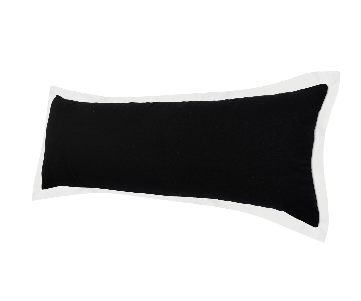 20" X 20" White And Black 100% Cotton Geometric Zippered Pillow