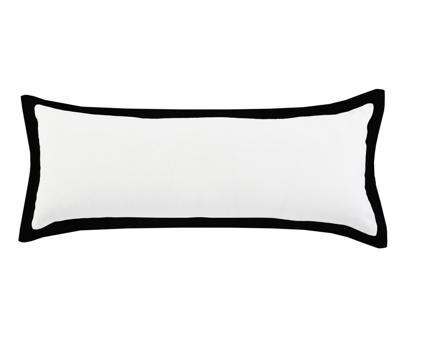 20" X 20" White And Black 100% Cotton Geometric Zippered Pillow