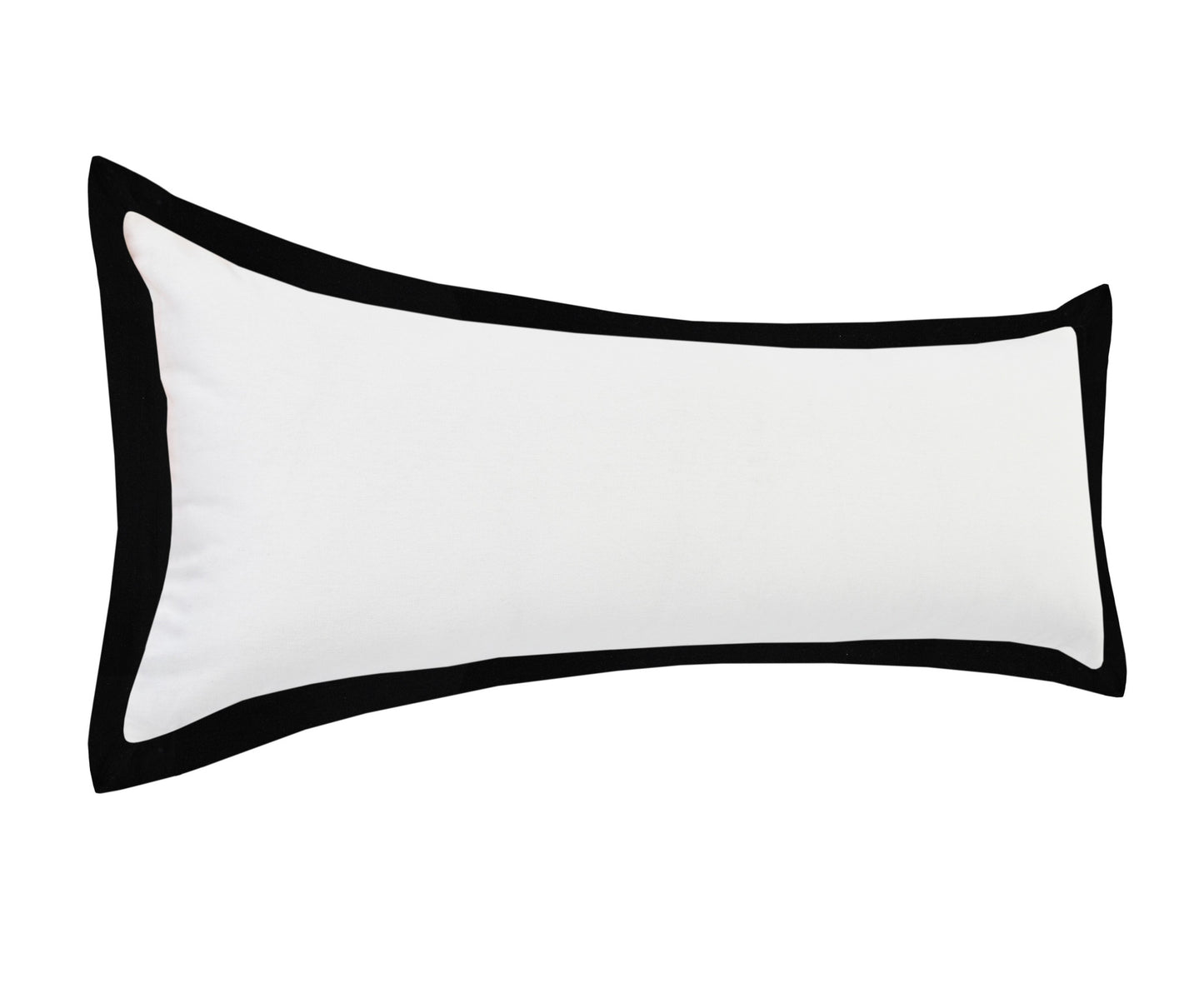 20" X 20" White And Black 100% Cotton Geometric Zippered Pillow