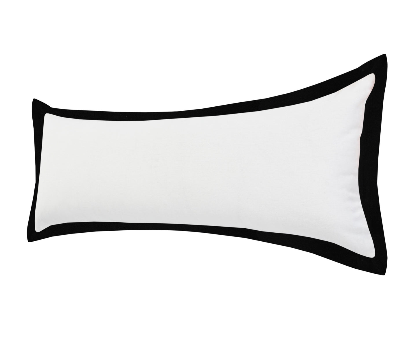 20" X 20" White And Black 100% Cotton Geometric Zippered Pillow