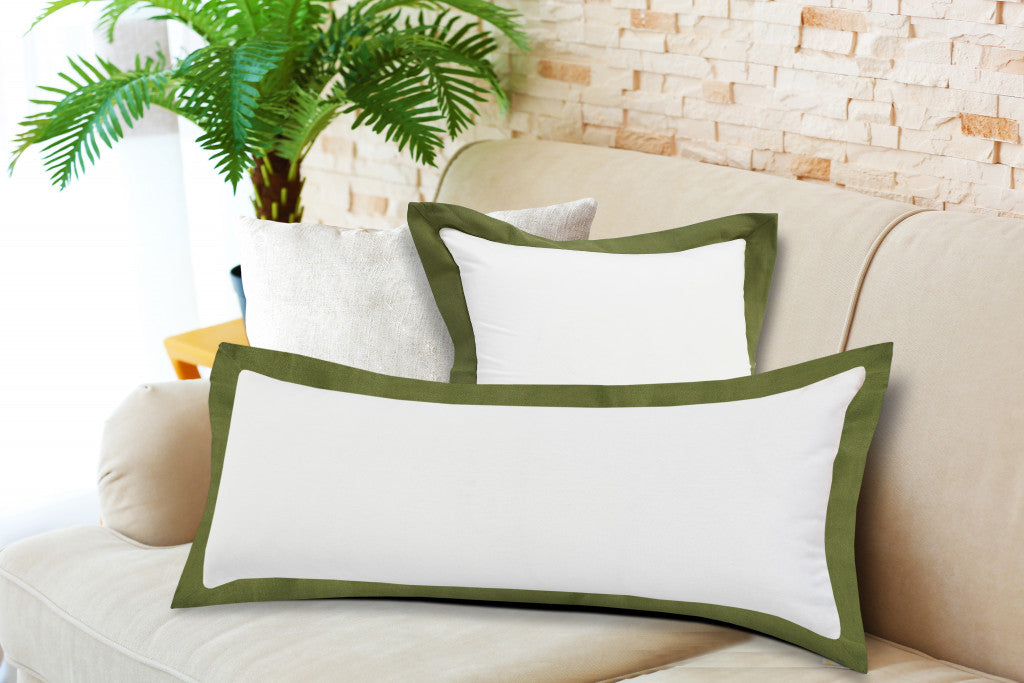 20" X 20" White And Black 100% Cotton Geometric Zippered Pillow