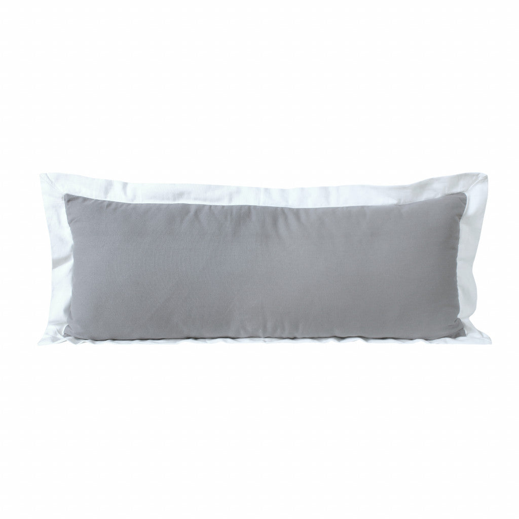 20" X 20" White And Black 100% Cotton Geometric Zippered Pillow