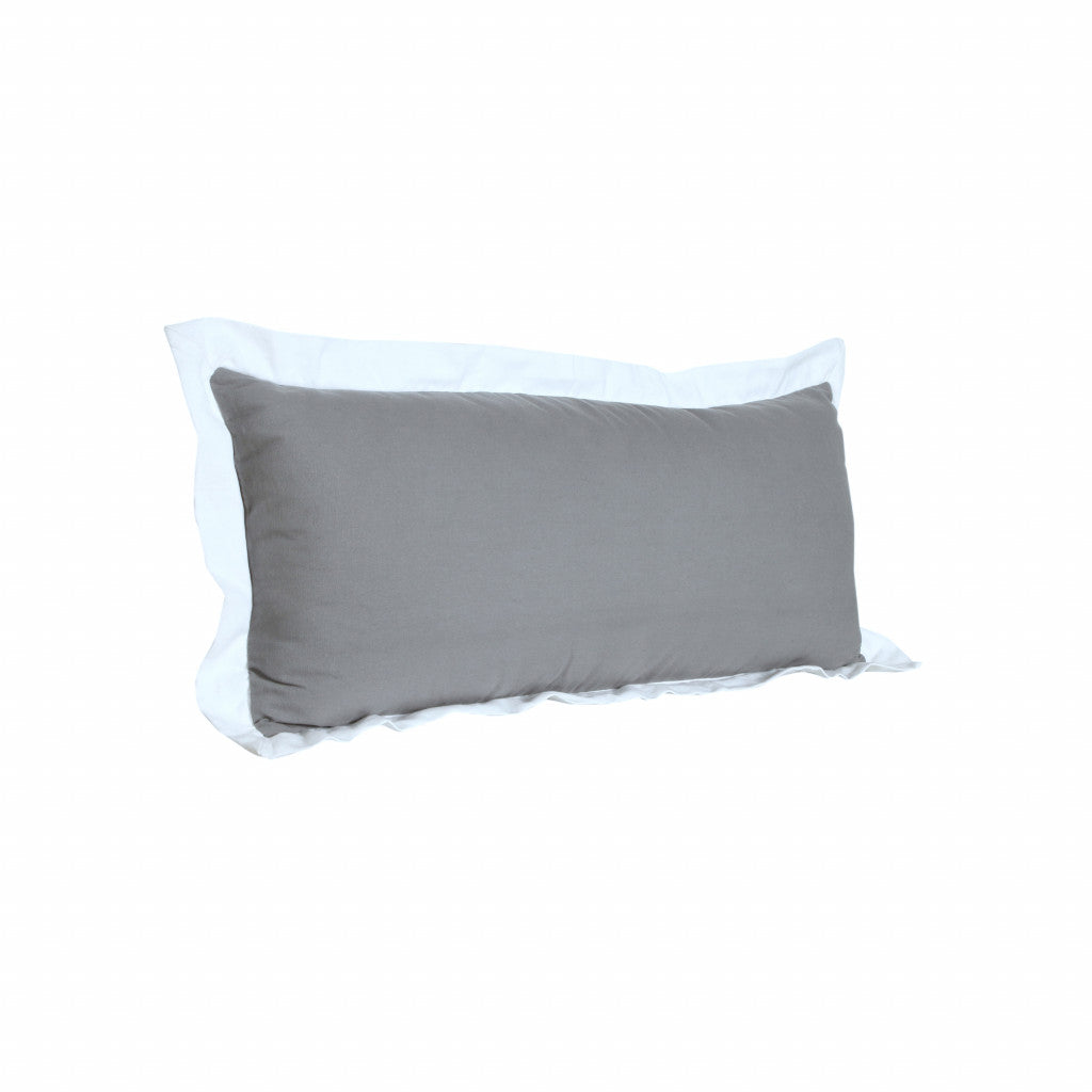 20" X 20" White And Black 100% Cotton Geometric Zippered Pillow