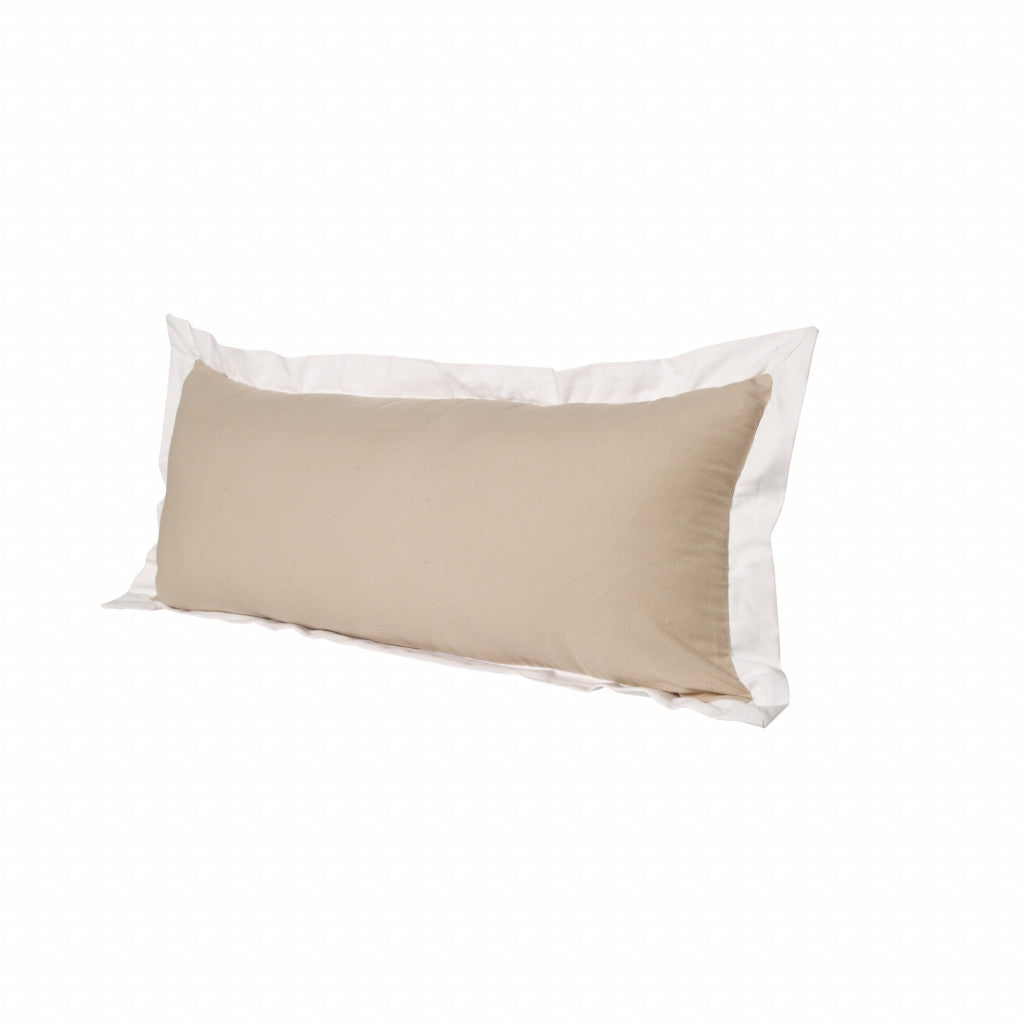 20" X 20" White And Black 100% Cotton Geometric Zippered Pillow