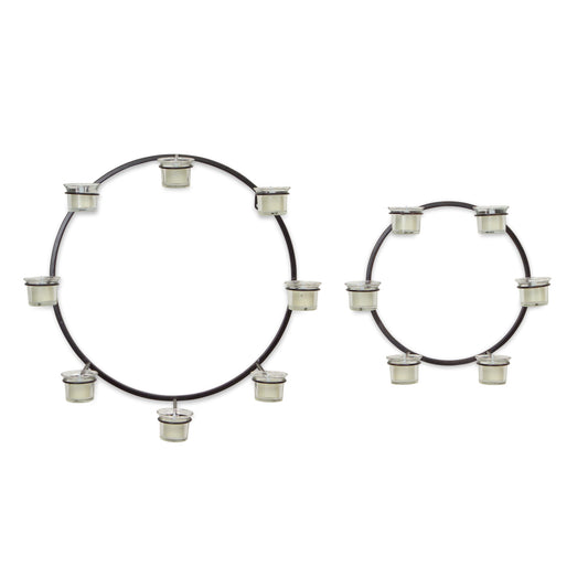 Set Of Two Black Flameless Votive Candle Holder